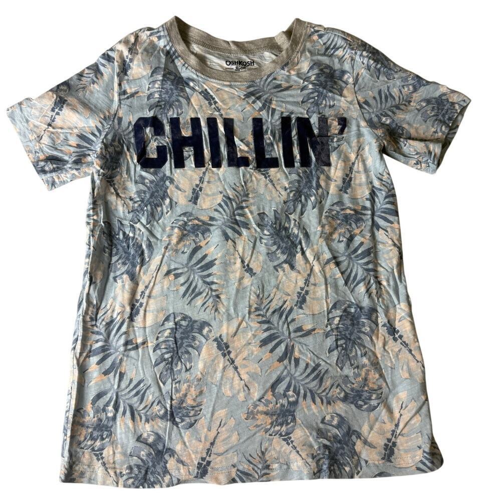 OshKosh B'gosh Boys' Chillin' Tropical Blue Tee Shirt Size 10